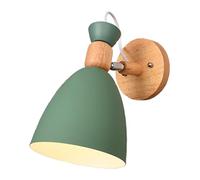 UOPYNE Modern Iron Corridor Wall Mount Lights Nordic Wood Bedroom Lamps E26/E27 Base Bedside Sconces for Living Room Stairs Aisle Balcony