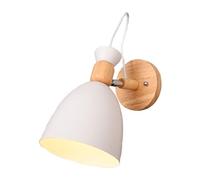 UOPYNE Modern Iron Corridor Wall Mount Lights Nordic Wood Bedroom Lamps E26/E27 Base Bedside Sconces for Living Room Stairs Aisle Balcony