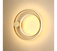 UOPYNE Modern Ring Wall Mounted Lighting Fixture 48W Sconces Vintage Indoor Brass Lamps for Bedroom Living Room Stairs Aisle Balcony