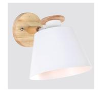 UOPYNE Modern Wooden Base Wall Lamps & Sconces Indoor Metal Mount Light Fixtures E26/E27 Bedroom Bedside Lighting for Cafe Bar Balcony Entrance Decor