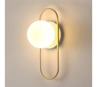 UOPYNE Nordic Globe Living Room Wall Sconces Modern Glass Shade Bedroom Mount Lights G9 Base Hallway Lamps for Stairs Aisle Balcony