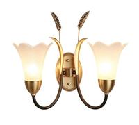 UOPYNE Nordic Golden Double Head Living room Wall Mount Lights Modern Brass Bedroom Sconces E26/E27 Base Bedside Lamps for Bathroom Stairs Aisle Balcony