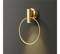 UOPYNE Nordic Metal Wall Light Fixture, Gold/Black Sconce for Living Room Bedroom Bathroom, Modern Industrial Iron Mounted Lighting Indoor