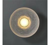 UOPYNE Nordic Wall Lamp Decor Modern Round Sconces Lights with Resin Shade Lighting for Bedroom Living Room Stairs