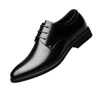 UOPYNE Nuevos Zapatos de Traje Negros for Hombre, Zapatos de Vestir for Fiesta for Hombre, Zapatos Formales de Cuero Italiano, Zapatos Formales for Oficina, graduación y Boda(39EU)