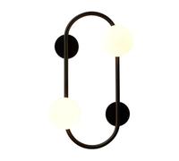 UOPYNE Reading Light Gold Bathroom Wall Mount Fixtures Over Mirror Sconces 2 G9 Base Brushed Brass Lamp with White Globe Shade for Aisle Balcony Vanity