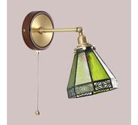 UOPYNE Stained Glass Wall Sconce Light E14/E12 Base for Living Room Bedroom Hotel Restaurant Bedside Lighting