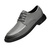 UOPYNE Vestido Oxford Zapatos Formales for Hombres con Cordones Gorra Trabajo Diseño del Dedo del Pie Cuero Francés Boda Antideslizante(Grey,42 EU)