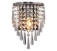 UOPYNE Vintage Brass Living Room Wall Mount Light Fixtures Modern Crystal Bedroom Sconces E14/E12 Base Bathroom Lamps for Hallway Mirror Porch
