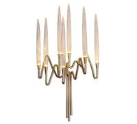 UOPYNE Vintage Industrial Wall Sconce with Bubble Glass Shade, Metal Mount Light Fixture for Bedroom Living Room Hallway, Mid Century Style Pole Lighting