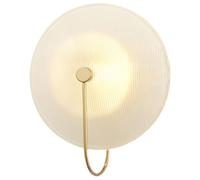 UOPYNE Vintage Wall Sconce Black/Gold Vanity Light Fixtures with Glass Shade Creative Circle Indoor Lamp for Living Room Bedroom Hallway