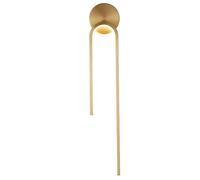 UOPYNE Wall Sconce Gold/Black Modern Brushed Brass Mount Light Mid Century Bedside Lamps with Silicone Strip Shade for Hallway Stairs Living Room