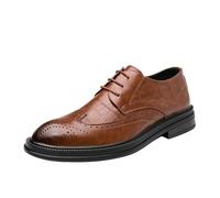 UOPYNE Zapatos Brogue con Cordones Estilo británico for Hombre Oxford Plataforma Resistente al Desgaste