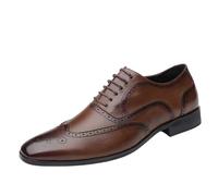 UOPYNE Zapatos Brogue con Cordones for Hombre Oxford Ligeros Cuero clásicos Resistentes al Desgaste