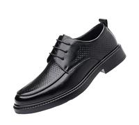 UOPYNE Zapatos Brogues Transpirables con Cordones Clásicos Cuero Versátiles for Hombres Formales Negocios for Banquetes Oxford