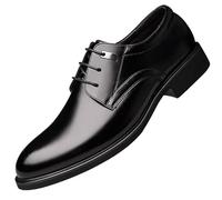 UOPYNE Zapatos Esmoquin for Hombres Oxford Negocios Formales con Cordones Traje Vestir Aumento Altura for