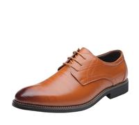 UOPYNE Zapatos Esmoquin for Hombres Vestido clásico Punta Puntiaguda Cuero con Cordones Oxford