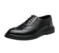 UOPYNE Zapatos Formales Negocios Italianos Lujo for Hombres, Esmoquin Transpirable clásico, Plataforma con Cordones Oxford for Regalo del Día San Valentín