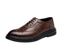 UOPYNE Zapatos Formales Negocios Italianos Lujo for Hombres, Esmoquin Transpirable clásico, Plataforma con Cordones Oxford for Regalo del Día San Valentín