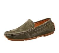 UOPYNE Zapatos Gamuza for Hombre, sin Cordones, con Punta Redonda, Estilo Uniforme for Fiestas y Eventos laborales.(Green,43 EU)