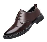 UOPYNE Zapatos Oxford clásicos Resistentes al Desgaste Antideslizantes Brogue con Aumento Altura for Hombres Vestir Cordones Cuero for
