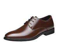 UOPYNE Zapatos Oxford clásicos Vestir for Hombre, Cuero con Punta Puntiaguda y Cordones, Ideales for Bodas Bailes graduación