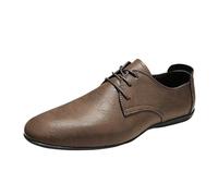UOPYNE Zapatos Oxford Fiesta for Hombre, Piel Becerro, con Cordones, Transpirables, caña Baja, for Uniforme Formal(42 EU)