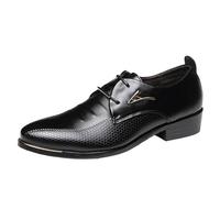UOPYNE Zapatos Oxford Formales sin Cordones con Punta Estrecha, Zapatos Vestir Negocios Negros clásicos, Esmoquin y Parte Superior Baja for Hombre