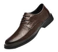 UOPYNE Zapatos Oxford Lujo con Punta Brogue for Hombre, clásicos, Negros, Cordones, for Negocios, Formales e Informales, Cuero, combinables