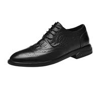 UOPYNE Zapatos Oxford Lujo Estilo Coreano for Hombre, Zapatos clásicos Transpirables Esmoquin y Negocios Informales Cuero con Cordones