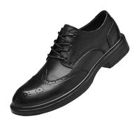 UOPYNE Zapatos Oxford Lujo for Hombre, Estilo británico, Cuero Negro Transpirable con Cordones, for Uso Diario y Negocios