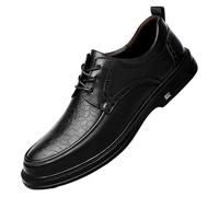 UOPYNE Zapatos Oxford Lujo for Hombre, Estilo británico, Modernos y cómodos, Cuero, Informales, con Punta Redonda clásica Cordones for Caminar
