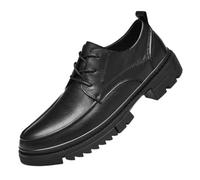 UOPYNE Zapatos Oxford Vestir con Plataforma clásica for Hombre, cómodos Zapatos Cuero for Negocios, Informales y Formales for Usar Todo el día