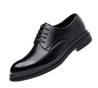 UOPYNE Zapatos Trabajo Oficina clásicos for Hombre, Plataforma Cuero Hecha a Mano, Zapatos Oxford tacón Grueso, Esmoquin a Cuadros