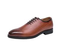 UOPYNE Zapatos Trabajo Oficina clásicos for Hombres Informales Negocios Formales Oxford con Punta Puntiaguda Cordones Minimalistas