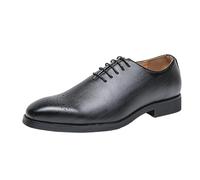UOPYNE Zapatos Trabajo Oficina clásicos for Hombres Informales Negocios Formales Oxford con Punta Puntiaguda Cordones Minimalistas
