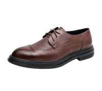 UOPYNE Zapatos Vestir Brogue for Hombre, Estilo Retro, Cuero, Oxford, con Plataforma, clásicos, for Aumentar la Altura, duraderos y Resistentes al Desgaste, for Uso Formal e Informal