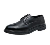 UOPYNE Zapatos Vestir Brogue for Hombre, Estilo Retro, Cuero, Oxford, con Plataforma, clásicos, for Aumentar la Altura, duraderos y Resistentes al Desgaste, for Uso Formal e Informal