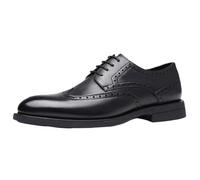 UOPYNE Zapatos Vestir con Cordones Transpirables y Resistentes al Desgaste for Hombre, clásicos, Cuero, caña Baja Antideslizantes, for Uso Informal