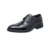 UOPYNE Zapatos Vestir Formales Cuero español for Hombre, con Cordones, Transpirables, Antideslizantes, clásicos Oxford for Bodas, Negocios y Ocasiones Especiales.(Noir,44 EU)