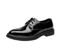 UOPYNE Zapatos Vestir Oxford for Hombre, Cuero Lujo, con Cordones y Punta ala, for Boda, Negocios, clásicos, Antideslizantes y cómodos.(39 EU)