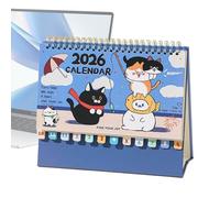Uoqpty 2026 Calendario De Escritorio, Planificador Espiral De Gato Lindo, Calendario Familiar De 12 Meses, para Amantes de los Animales, Planificación de Escritorio, Decoración, Organización, Hogar,