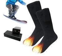 Uoqpty Calcetines Calefactados | Lavable Calefacción Uniforme Aislamiento Térmico,Calcetín Calefactado Transpirable - para Esquí Invierno Snowboarding Deportes Actividades Exteriores Hogar Viaje