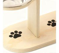 Uoqpty Elevado para Gatos - Soporte De Madera Antideslizante Inclinado | Soporte para Cuencos de Gato Estación de Alimentación para Perros | para Alimentar Cachorros Razas Pequeñas Y Medianas En Casa