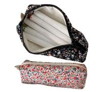 Uoqpty Estuche De Pana - 2 Piezas Estuche Maquillaje Pana - Organizador Bordado Floral 3D para Colegio Adolescentes Niños Universitarios Maquillaje Viaje Niñas Chicos