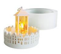 Uoqpty Molde de Silicona para Velos,Molde de Casa de Silicona,Accesorio Manual Antiadherente para Decoración | Repostería Cocina Velas Jabón Centro de Mesa Hogar