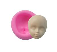 Uoqpty Molde facial - Molde de arcilla para cara de bebé 3D, molde de silicona para caras de muñeca | pequeño para manualidades de azúcar, arcilla, jabón, resina, Chocolate, molde para