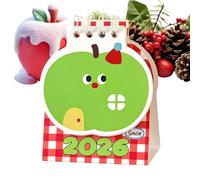 Uoqpty Pequeño Calendario de Escritorio - Bonitos Suministros de Oficina 2026 - Calendario De Sobremesa De Pie | para Estudiantes Profesores Hogar Escuela Estudio Trabajo Apuntes