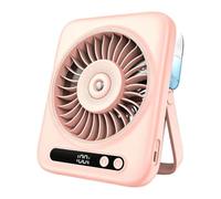 Uoqpty Portable Mist Fan | 5-Speed USB Rechargeable Desk Wind Blower