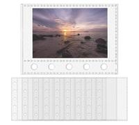 Uoqpty Protectores de hojas, fundas M5 de 5 anillas para tarjetas, fundas protectoras para billetes, tarjetas, fotos, recibos, pegatinas, personal administrativo, estudiantes, oficina, escuela